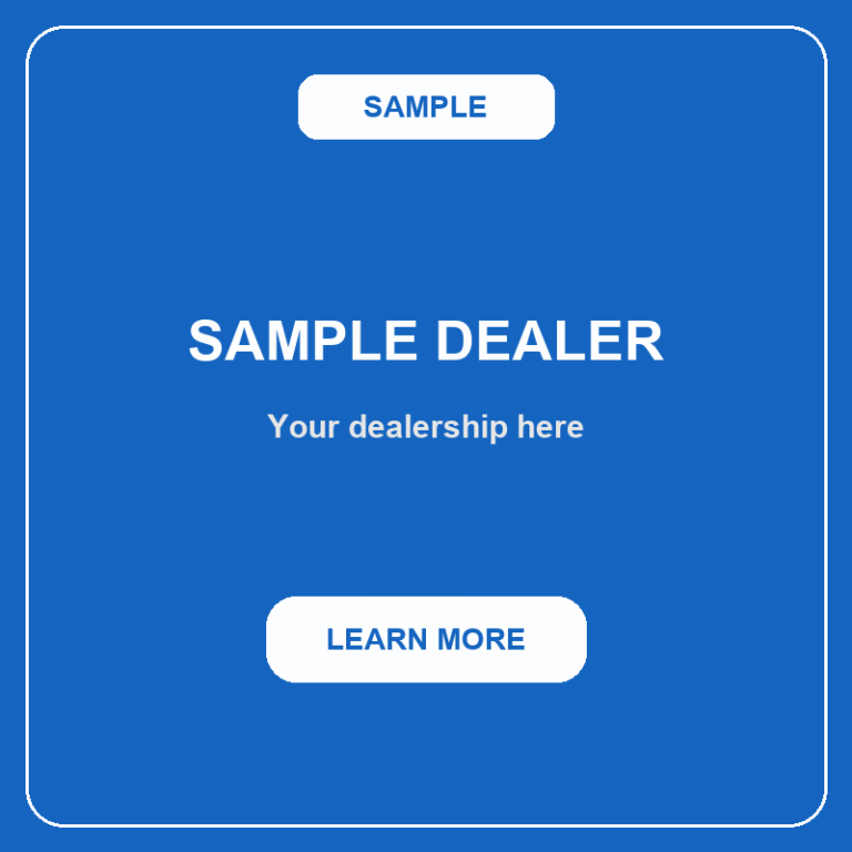 Sample dealer ad